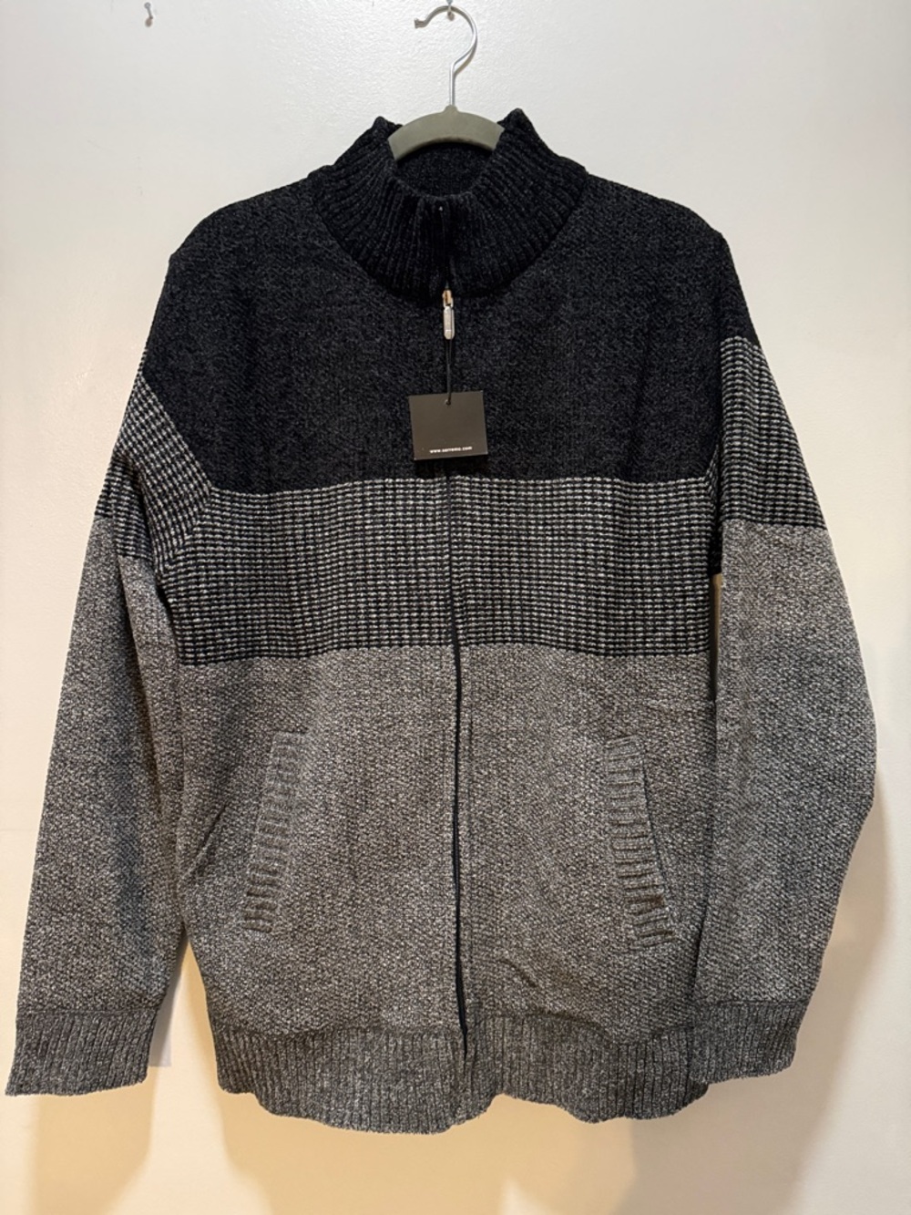 Serremo Men’s Prestige Zip Front Sweater